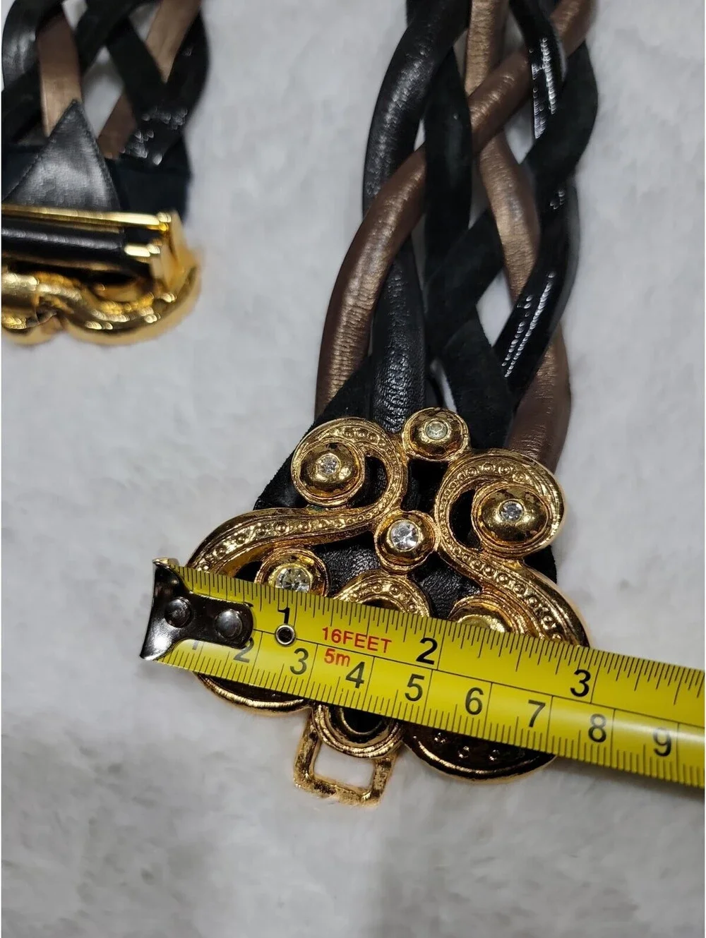 EMANUEL UNGARO – PARALLEL PARIS Vintage Multi-Texture Braided Leather Belt · 30